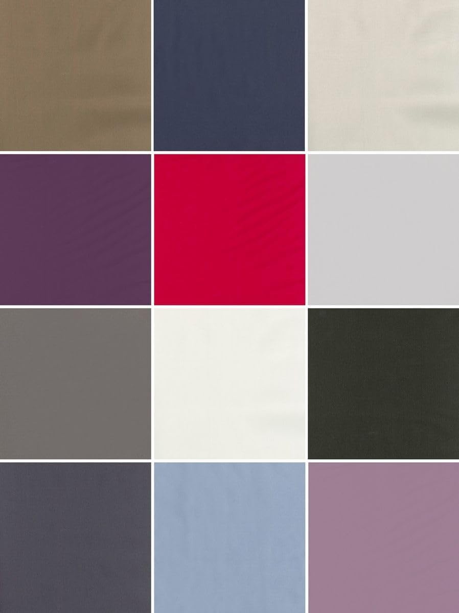 MISTRAL HOME Uni Einfarbig Wende Bettwäsche Edel Perkal 100% Ägyptische Baumwolle, Farbe:Pristine-Da