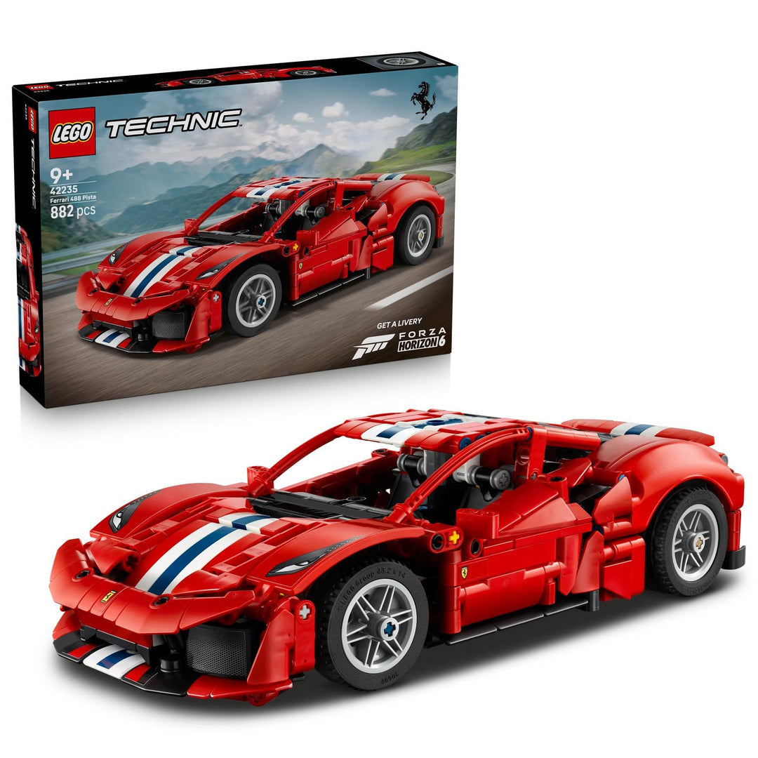 LEGO Technic Ferrari 488 Pista Auto - Bauspielzeug für Kinder ab 9 Jahren - Ferrari-Merch - Rennauto