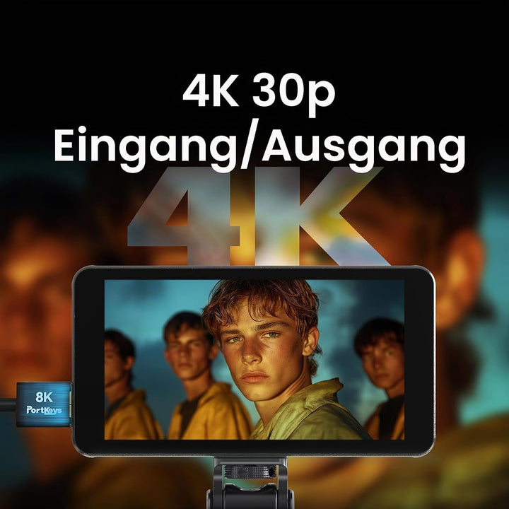 Portkeys PT5 II 5" Kamera Field Monitor Touchscreen MOVNORM OS 4K HDMI IN/Out mit 3D LUT Luma/RGB Wa