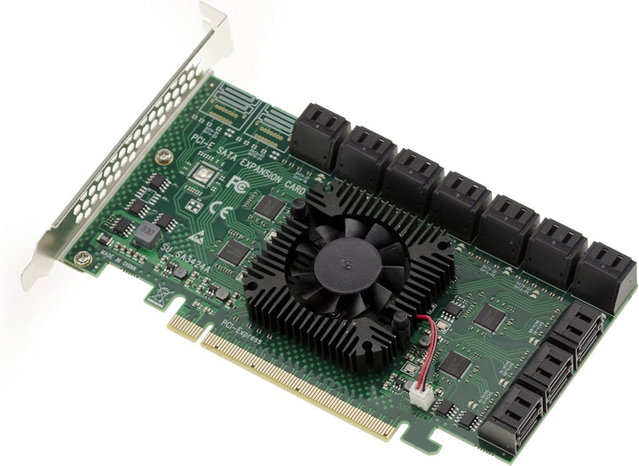 KALEA-INFORMATIQUE PCI Express PCIe 3.0 x16 Controller-Karte mit 20 Ports für SATA 6G-Festplatten. C