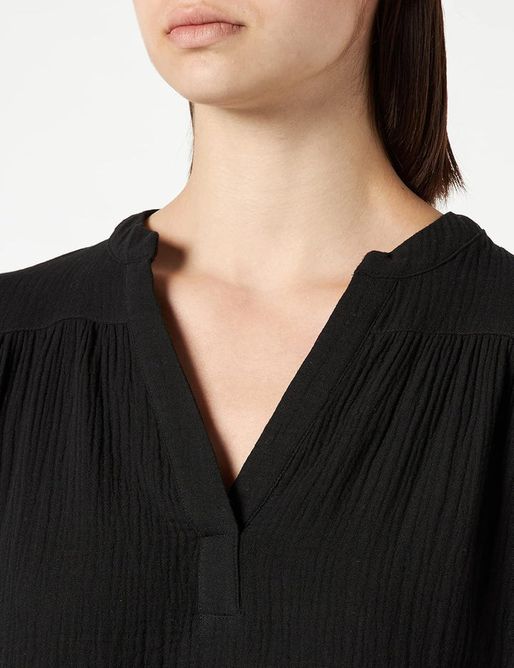 PART TWO Damen Paripw Bl Relaxed Fit Blouse, Schwarz