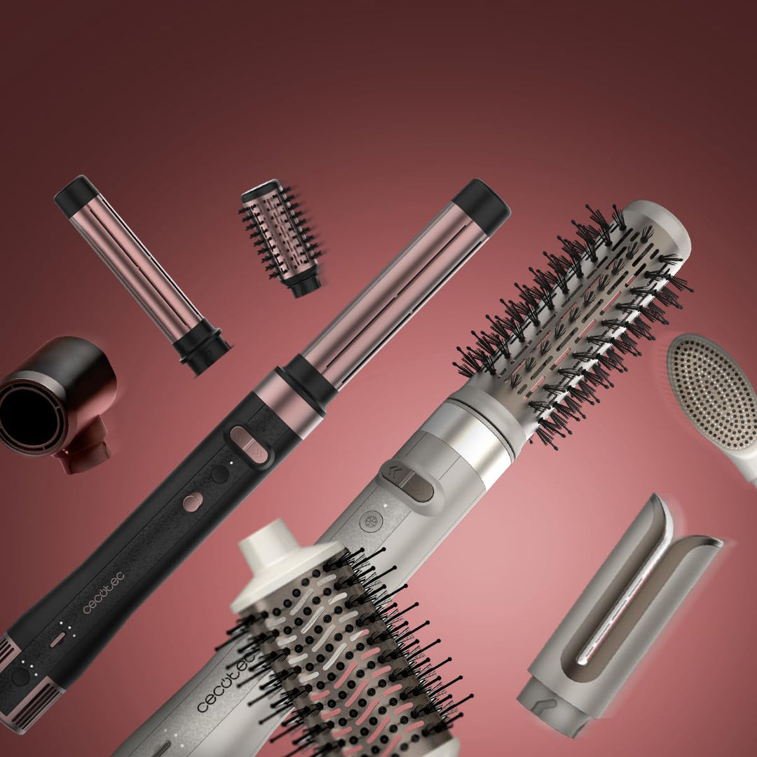 Cecotec AirGlam Gyro CeramicCare 8-in-1 Haarstyler, 8 Köpfe, 1500 W, 110.000 U/min, glättet und lock