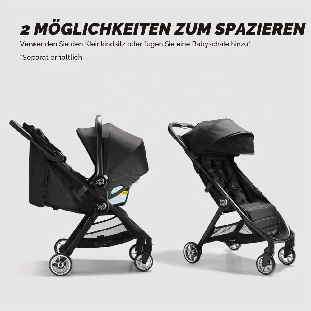 Baby Jogger City Tour 2 Reisebuggy | Kleiner, leichter und kompakter Buggy mit Einhandfalt | Everett