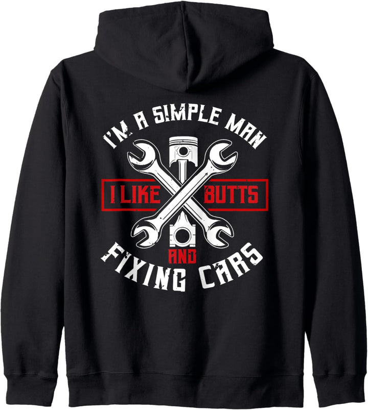 Mechanic Gifts Funny Car Repair Design On Back Kapuzenjacke