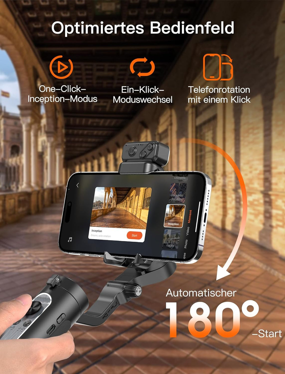 hohem iSteady XE Kit Gimbal für Smartphone, 3-Achsen Stabilisator für iPhone & Android mit Magnetisc
