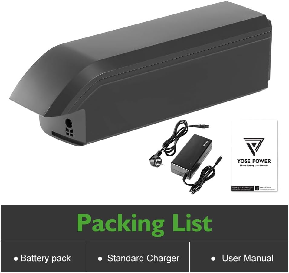 E-Bike 48V 11,6Ah Li-ion Batterie mit Ladegerät Phylion Akku SF-06S JCEB480-11.6 für 250W-800W E-Bik