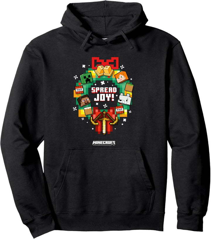 Minecraft Weihnachten Spread Joy! Xmas Crown Group Shot Pullover Hoodie