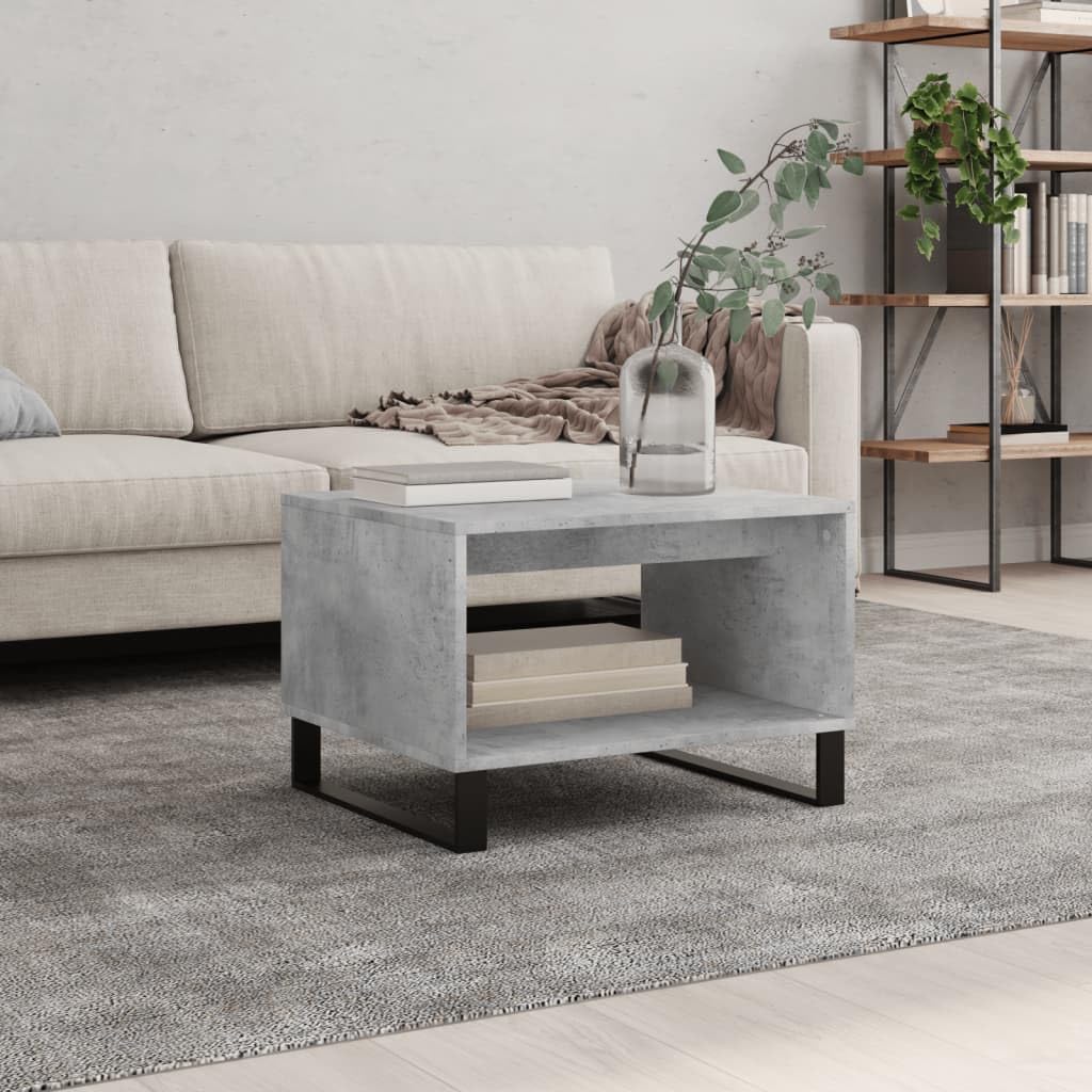 vidaXL Couchtisch Betongrau 60x50x40 cm Holzwerkstoff, Betongrau