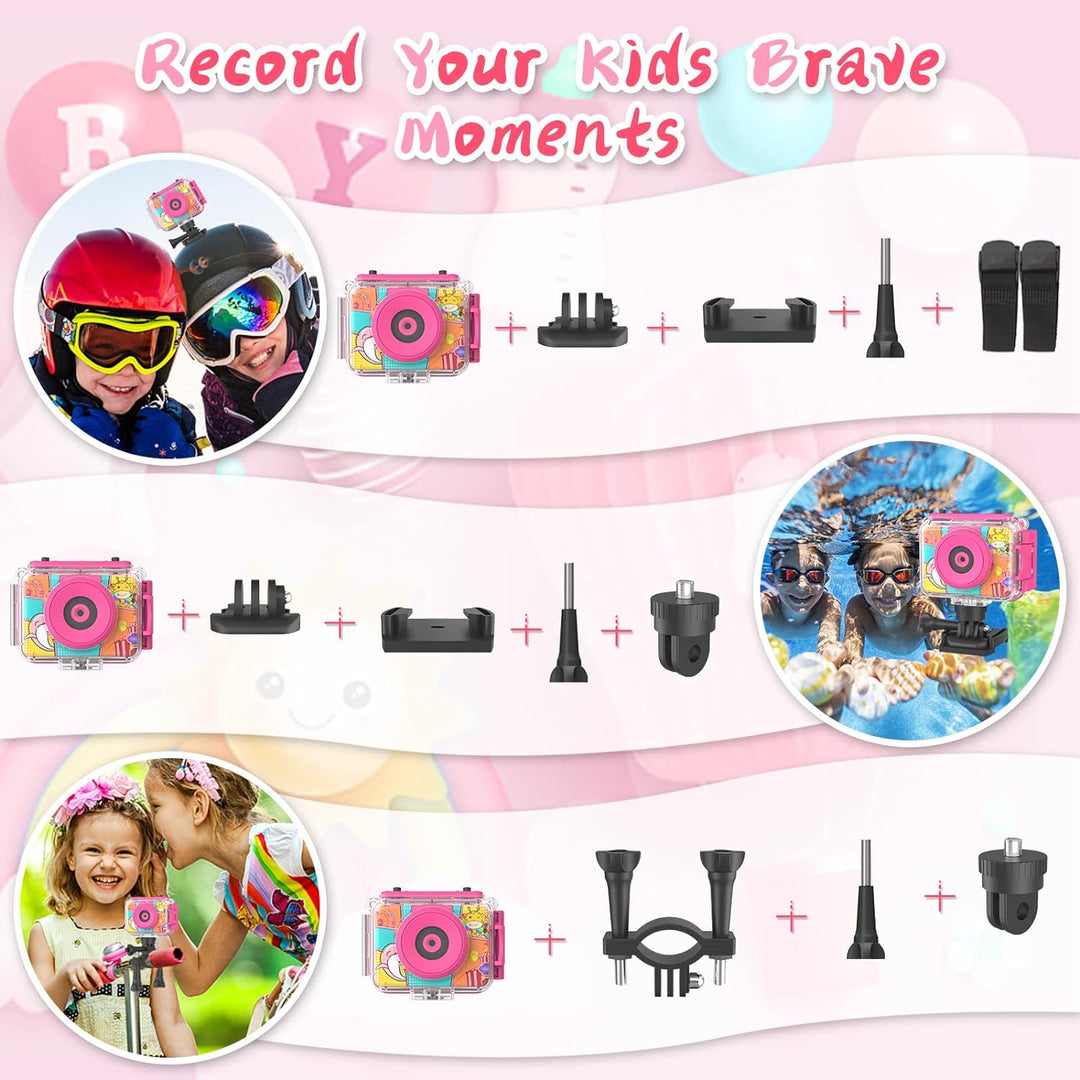 CHAKEYAKE Kinderkamera, 20MP 1080P HD Kinder Kamera Unterwasser, Digitalkamera Unterwasserkamera Kin