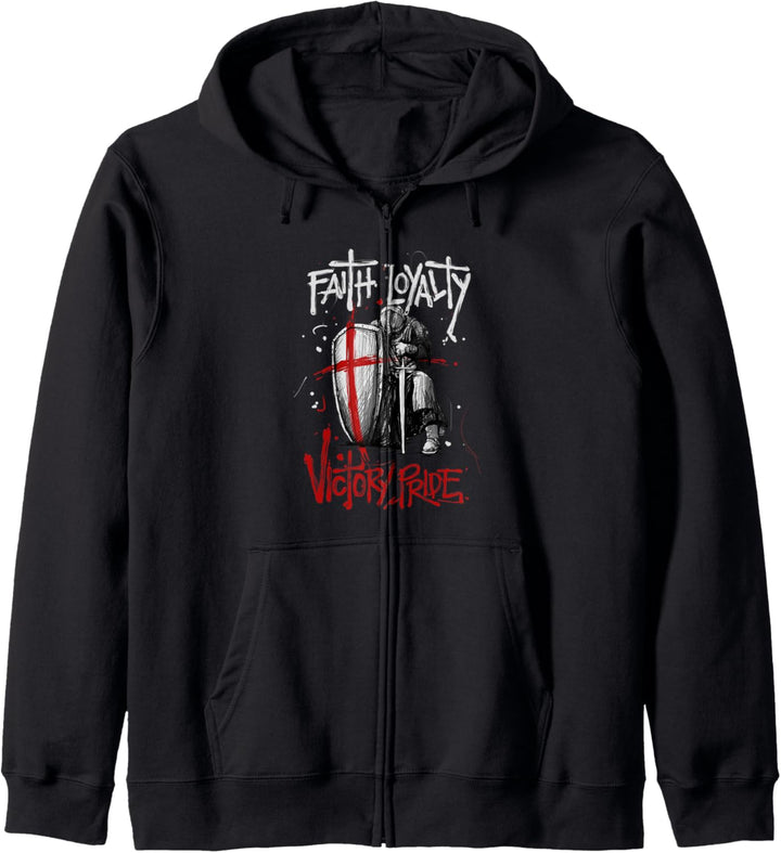 Glaube Treue Ritter Templer Geschenk Gebet Templer Kapuzenjacke