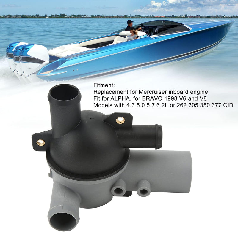 Wasserverteilungsgehäuse mit manueller Ablassschraube 863631T1 Ersatz für Mercruiser-Innenbordmotor