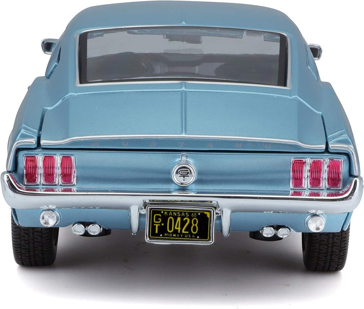 Maisto Ford Mustang GT Cobra Jet 68 Modellauto im Massstab 1:18 (Metallic-Blau)