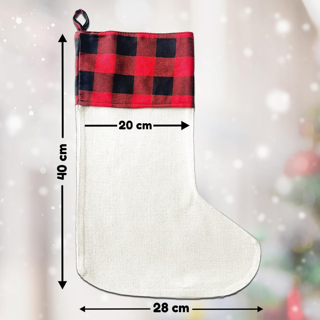 LIEBTASTISCH - Personalisierte Weihnachtssocken - 40cm x 30cm - Weihnachtsstrumpf zum Nikolaus oder