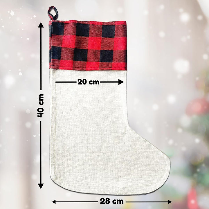 LIEBTASTISCH - Personalisierte Weihnachtssocken mit Tieren - 40cm x 30cm - Weihnachtsstrumpf zum Nik