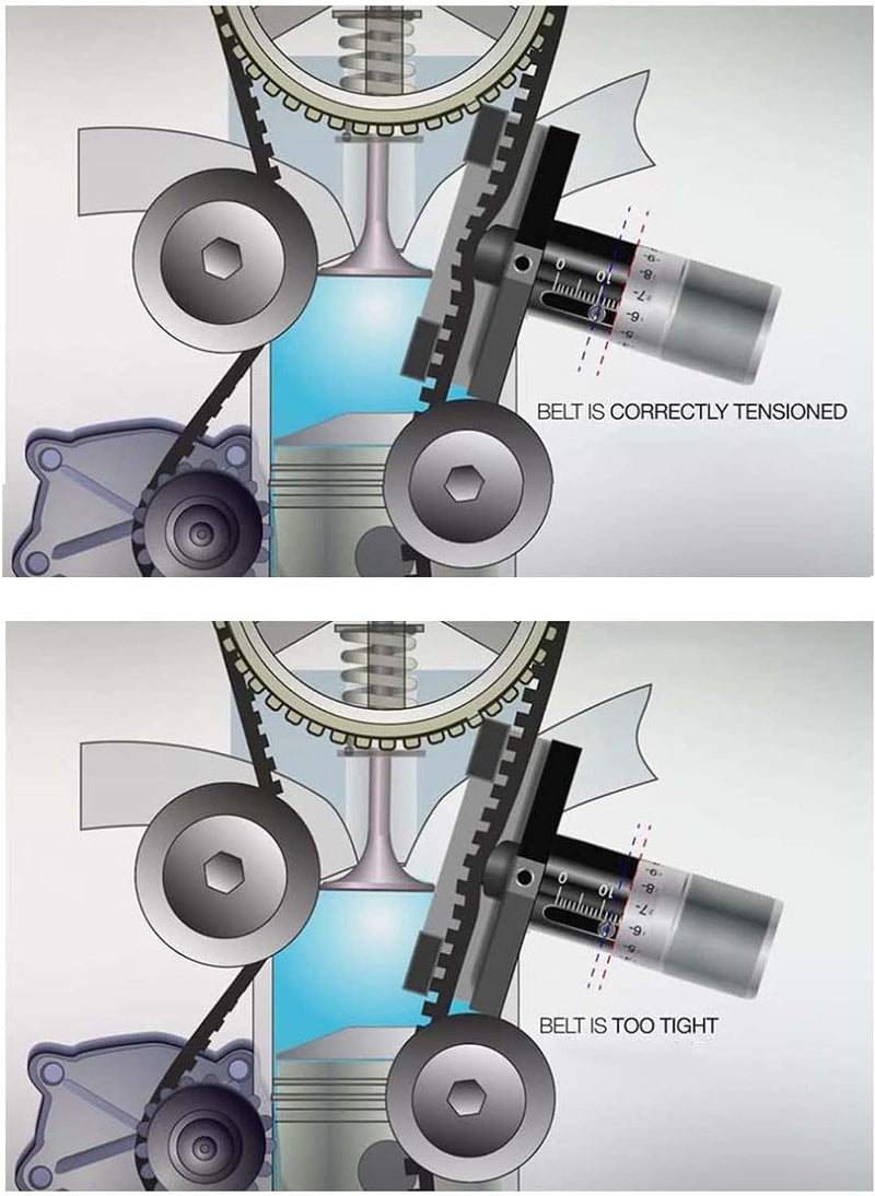 Riemenspannungsmesser, Universal Zahnriemenspannung Zahnriemen Spannungsprüfer Testwerkzeug Auto Bel