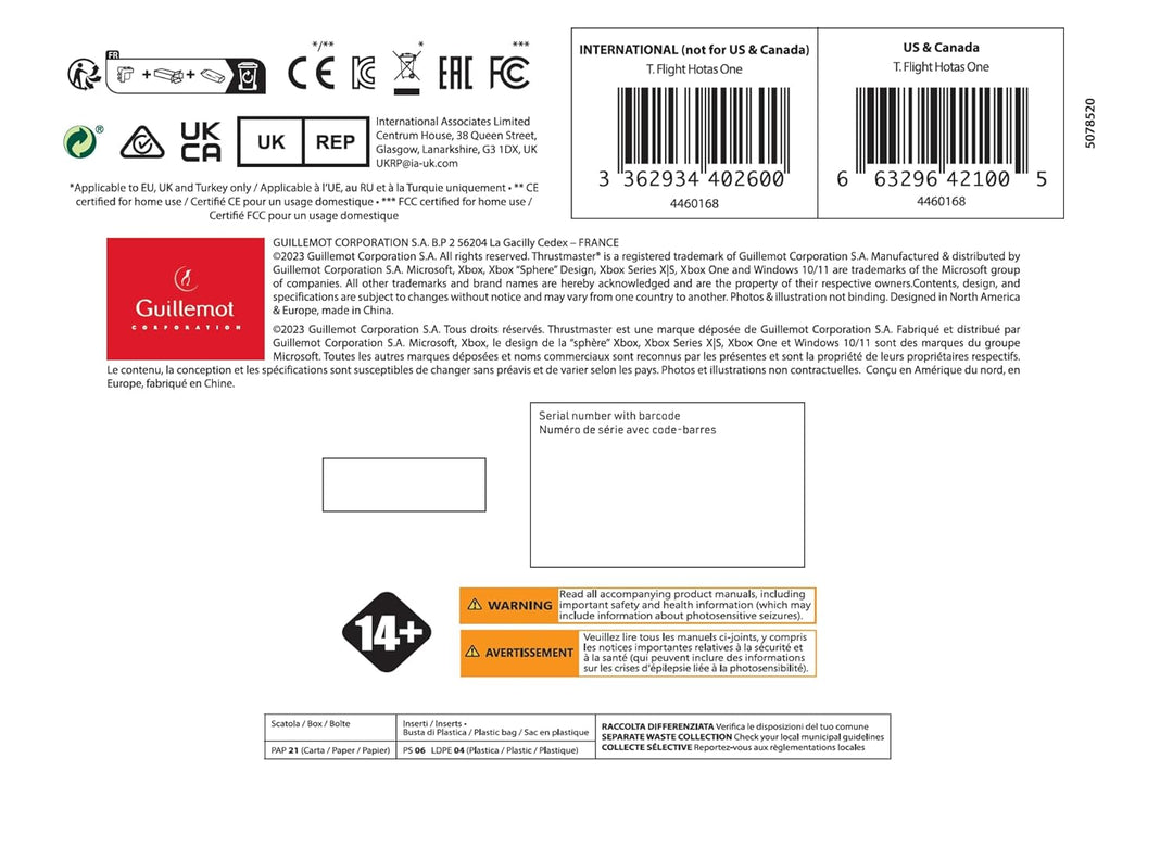 Thrustmaster T.Flight Hotas One Joystick für Xbox One/Series X|S & Windows Xbox | PC, Xbox | PC
