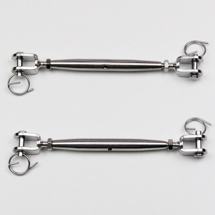 2 Stück Wantenspanner M8 Gabel/Gabel geschweisst, geschlossen, Edelstahl A4