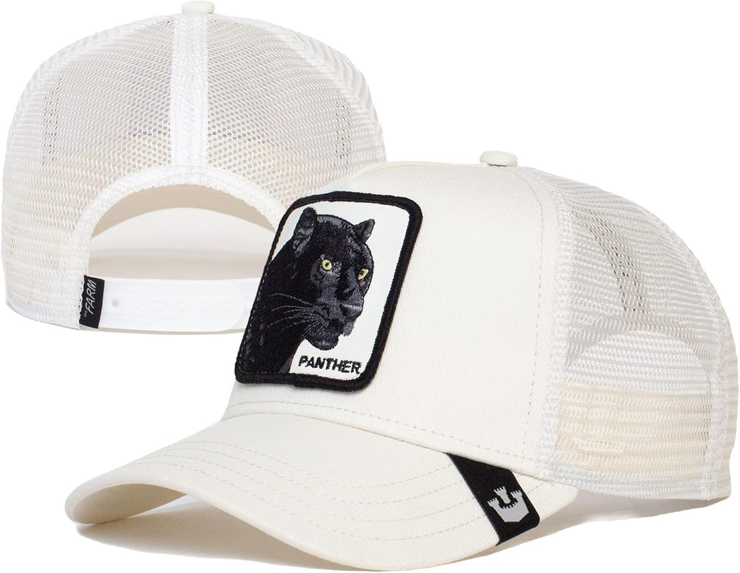 All American Men'Goorin Brothers-Hut 62 Trucker-Panther-White-#27184, 62 Trucker-Panther-White-#2718