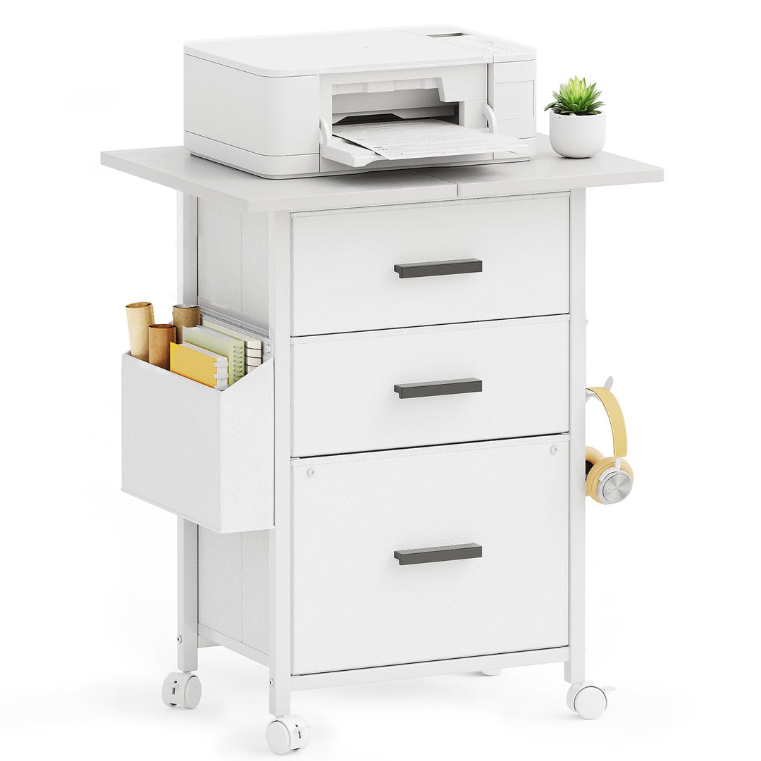 Rollcontainer, Aktenschrank, mit 3 Schubladen und Rollen, für Dokumente in DIN A4, Letter-Format, Dr