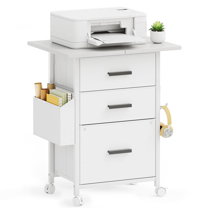 Rollcontainer, Aktenschrank, mit 3 Schubladen und Rollen, für Dokumente in DIN A4, Letter-Format, Dr