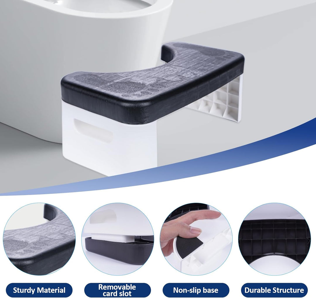 Coldcool Klappbarer Toilettenhocker, Töpfchen Tritthocker mit Duftposition, Badezimmer, Faltbarer Ko