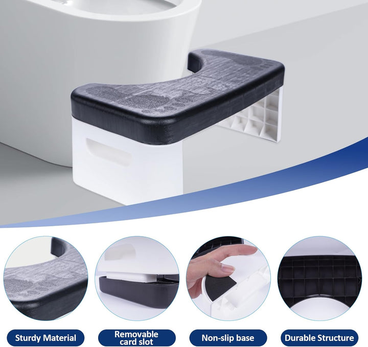 Coldcool Klappbarer Toilettenhocker, Töpfchen Tritthocker mit Duftposition, Badezimmer, Faltbarer Ko
