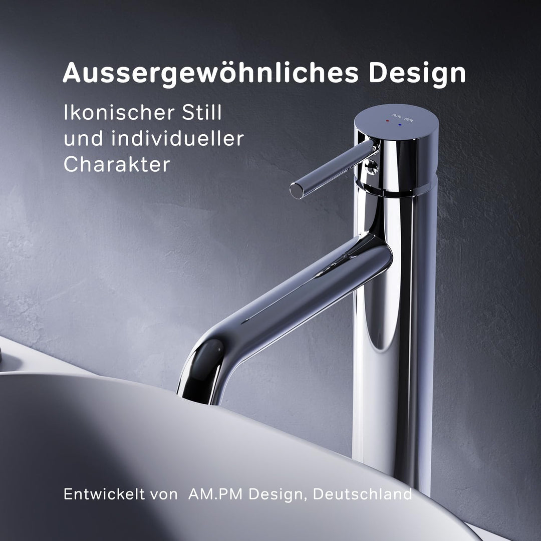 Wasserhahn Bad Hoch, Waschbecken Badarmatur, Mischbatterie Waschbecken aus Messing, Waschtischarmatu