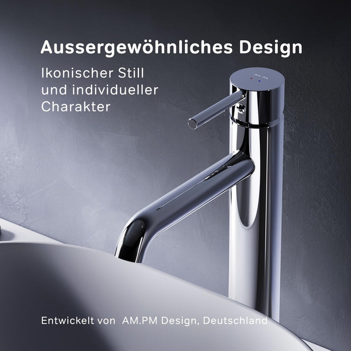 Wasserhahn Bad Hoch, Waschbecken Badarmatur, Mischbatterie Waschbecken aus Messing, Waschtischarmatu