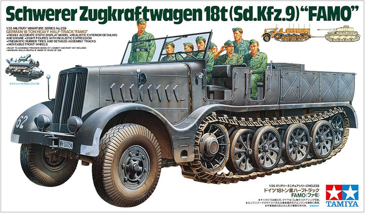 Tamiya 300035239 - 1:35 WWII Sonderkraftfahrzeug 9 Famo Halbkette, 18 ton (8)