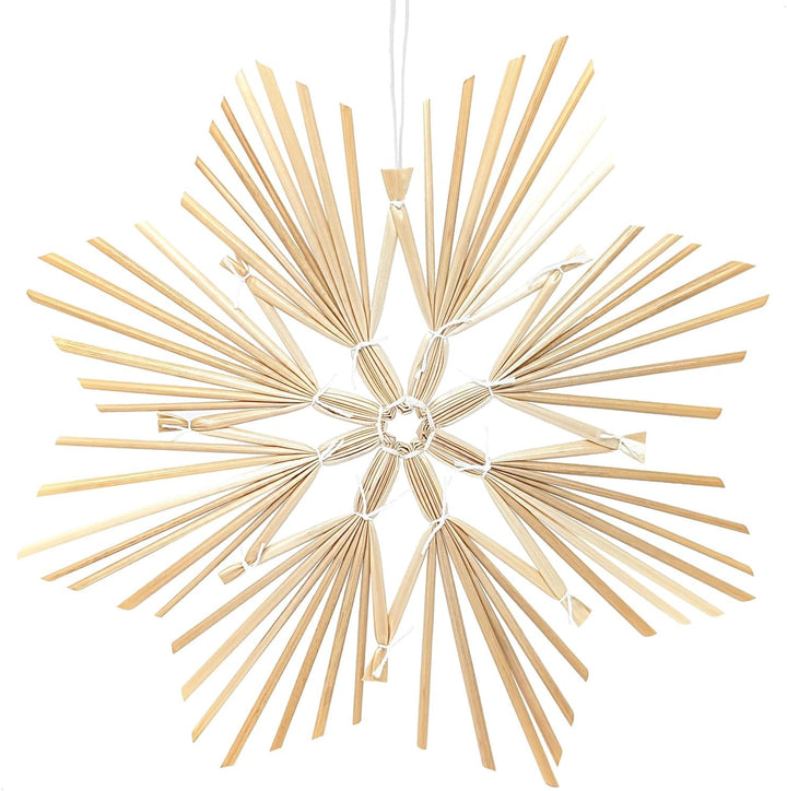 com-four® 8X Strohsterne im Mix-Set - Stroh-Anhänger für den Weihnachtsbaum - natürlicher Christbaum