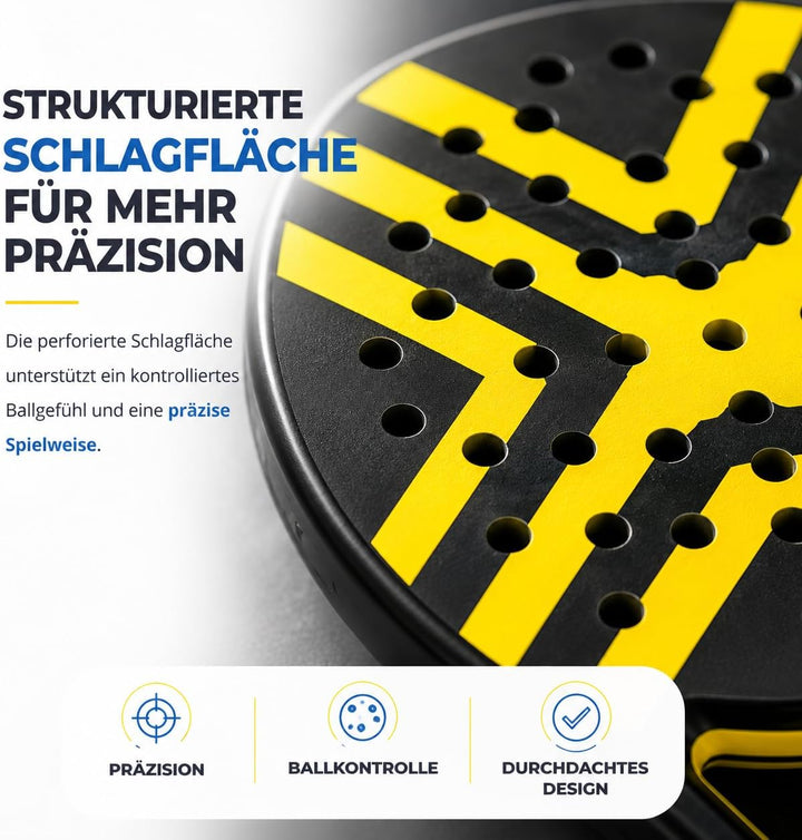 Padel Schläger Erwachsene Profi Racket Padelschläger Set mit Meshtasche Tennis Schläger für Anfänger