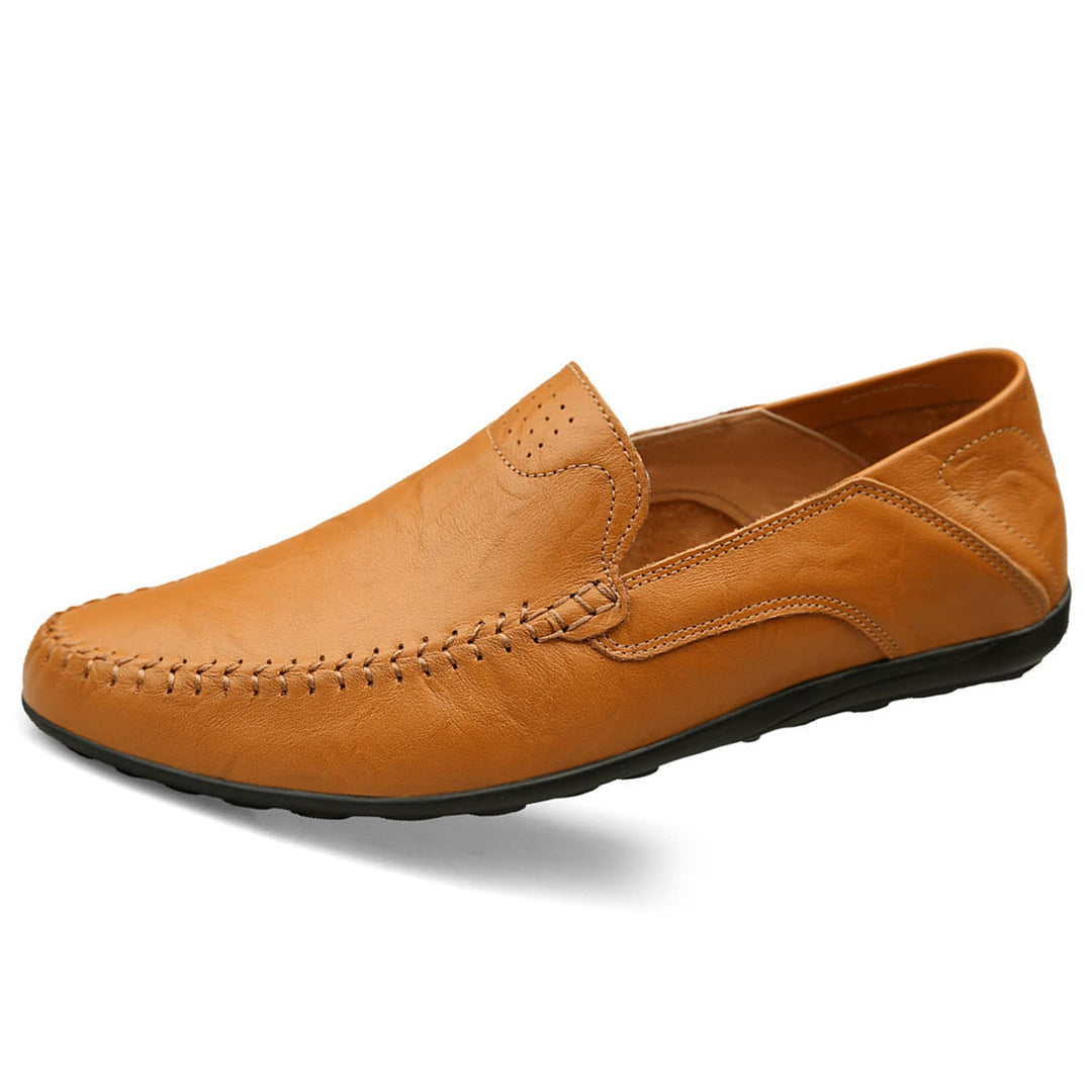 Herren Klassische Mokassins Lederschuhe Loafers Schuhe zum Autofahren modische Schlupfschuhe Slipper