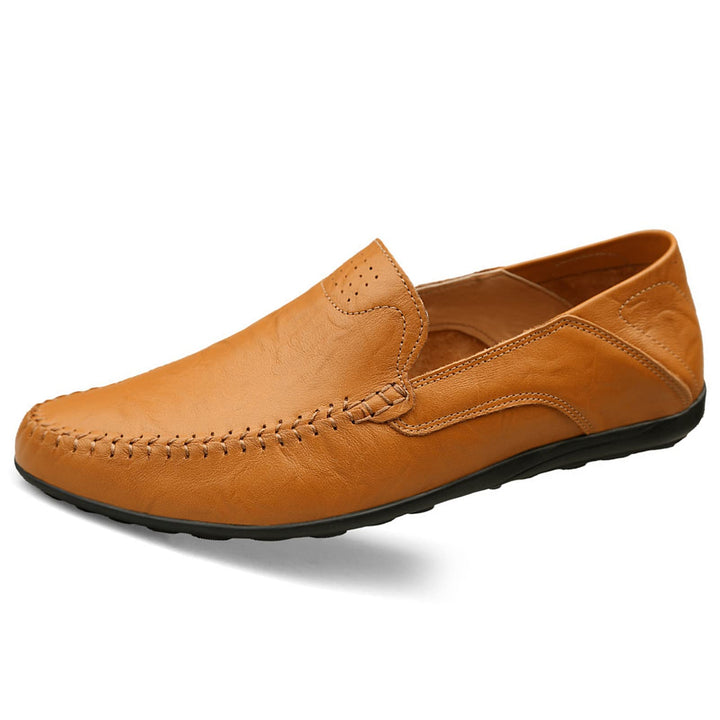 Herren Klassische Mokassins Lederschuhe Loafers Schuhe zum Autofahren modische Schlupfschuhe Slipper