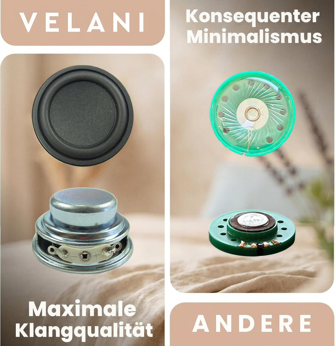 Zwitscher Naturgeräusche Box mit Bewegungsmelder - 18 brillante Klänge, Timer 2–120 Min. für Entspan