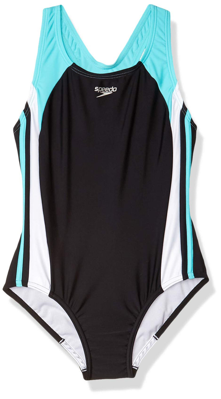 Speedo Mädchen Badeanzug Einteiler Infinity Splice Dicker Riemen