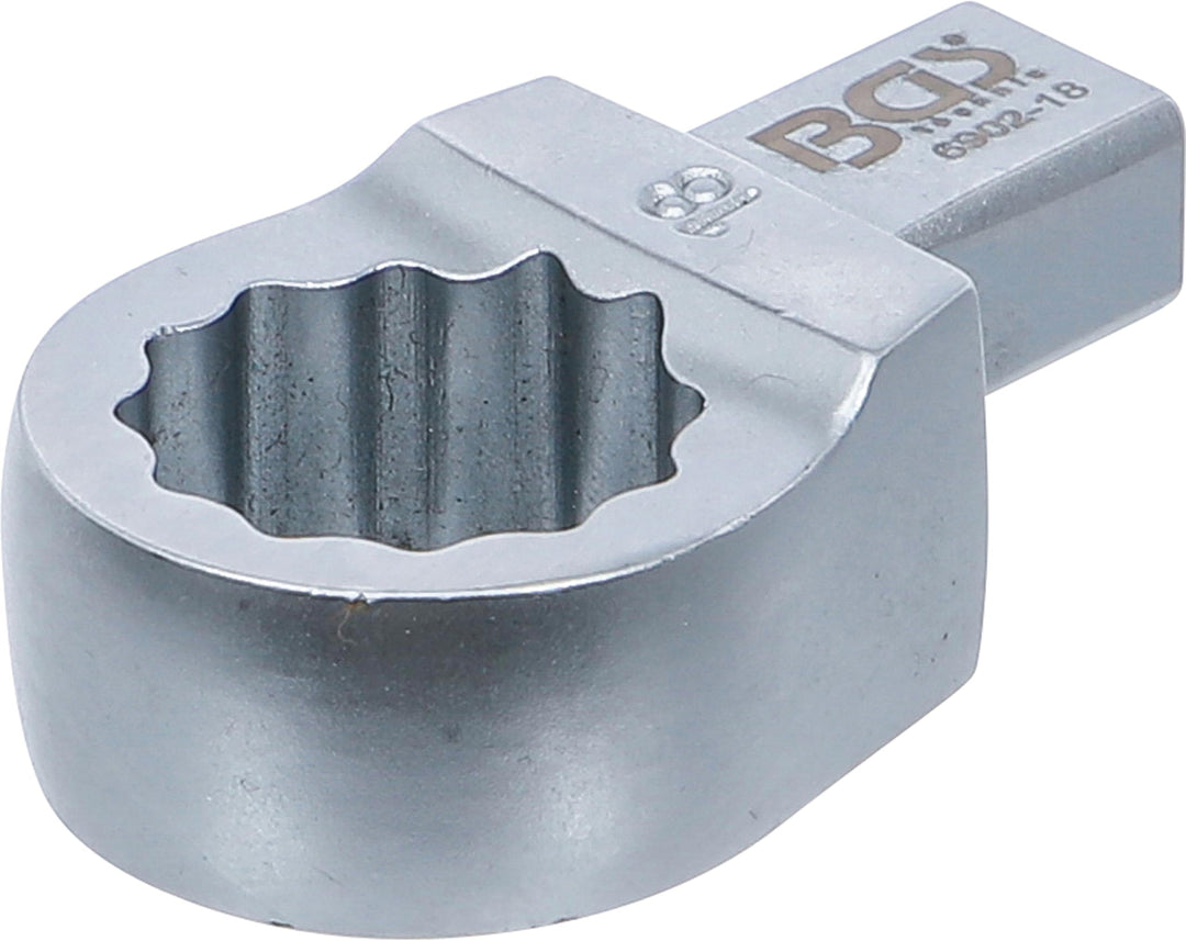 BGS 6902-18 | Einsteck-Ringschlüssel | 18 mm | Aufnahme 9 x 12 mm, 18 mm