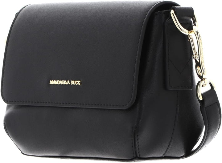 Mandarina Duck Damen Luna Schultertasche, 20x14,5x10 (L x H x W) Schwarz, Schwarz