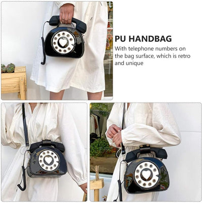 VALICLUD Umhängetasche Telefon Geformte Handtasche Retro Top Griff Tasche Neuheit Geldbörse für Frau