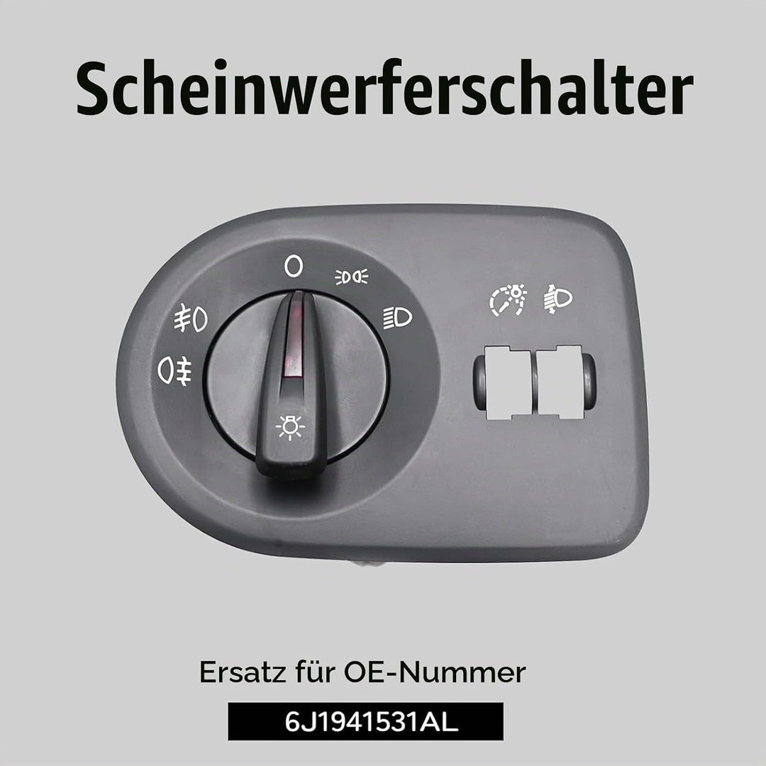 DKAEUK SEHS001 Schalter Hauptlicht für SE.AT IBIZA IV 2009 2010 2011 2012 2013 2014 2015 Schwarz, Sc