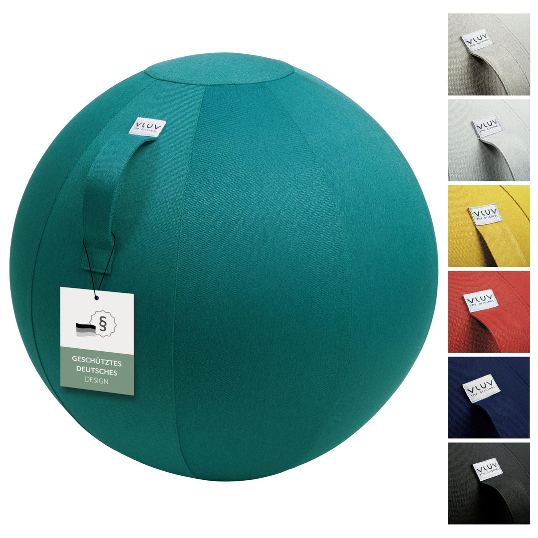 VLUV LEIV Stoff-Sitzball 60cm - 65cm Dark Petrol, 60cm - 65cm Dark Petrol