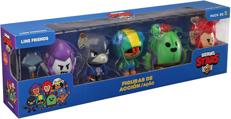 Bizak Brawl Stars Actionfigur, 5 Stück in Box, Multiplayer-Spiel Figuren, beweglich, 11 cm (64116031