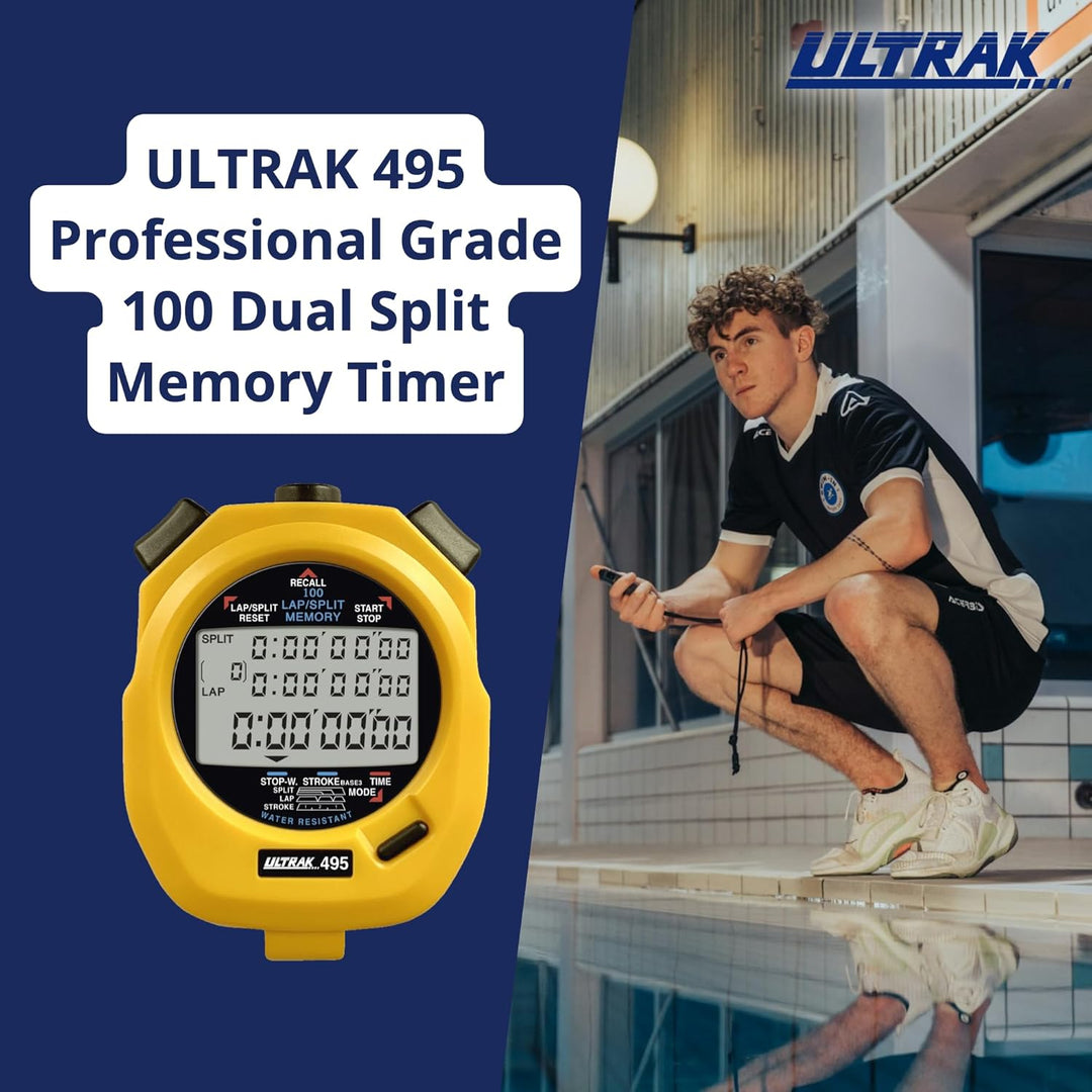 Ultrak 100 Runden-Speicher-Timer. Gelb, Gelb