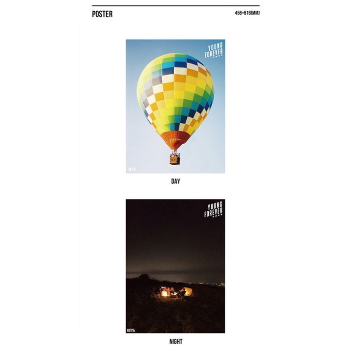BTS Special Album - YOUNG FOREVER [ NIGHT Ver. ] CD + Photobook + Polaroid Card + Folded Poster + FR