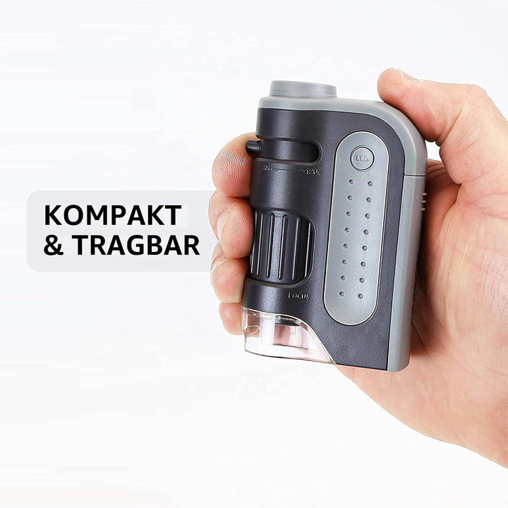 Bresser Digitales Mikroskop mit LED Ringlicht, Auflichtmikroskop DST-1028 mit USB Anschluss für PCS,