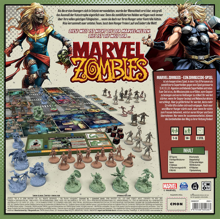 CMON | Marvel Zombies – Ein Zombicide Spiel | Kennerspiel | Dungeon Crawler | 1-6 Spieler | Ab 14+ J