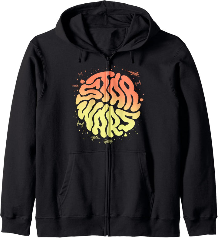 Star Wars Psychedelic Text Logo Kapuzenjacke