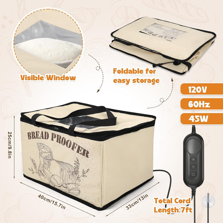Brot Gärbox 30L mit Heizung und NTC-Temperatursensor