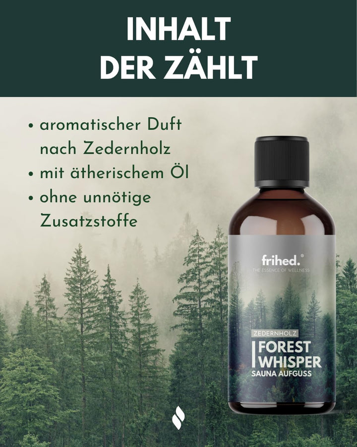 frihed | Saunaaufguss | Premium Aufgussmittel | langanhaltender Sauna Duft | 100ml Glasflasche | Ges