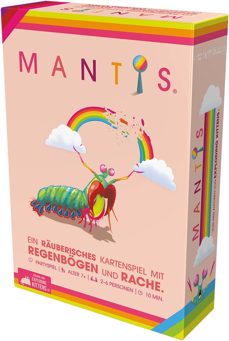 Exploding Kittens, Mantis, Partyspiel, Kartenspiel, 2-6 Spieler, Ab 7+ Jahren, 10 Minuten, Deutsch