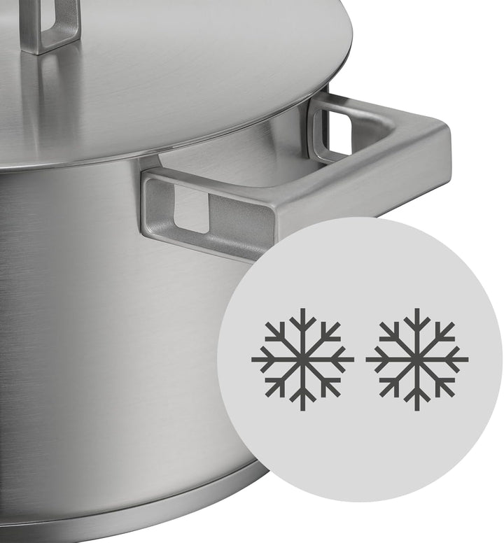 WMF Ultimate Cool Kochtopf klein 16 cm, Edelstahldeckel, Fleischtopf Induktion 1,9l, Cromargan Edels